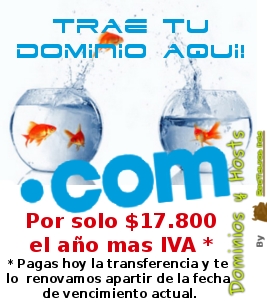 Transferencia Dominios .COM .NET .ORG