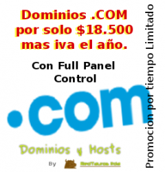 Promocion dominio .com