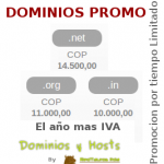 Promocion Dominios .net .org .in .co